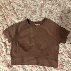 Brown Women's gym Crop Top